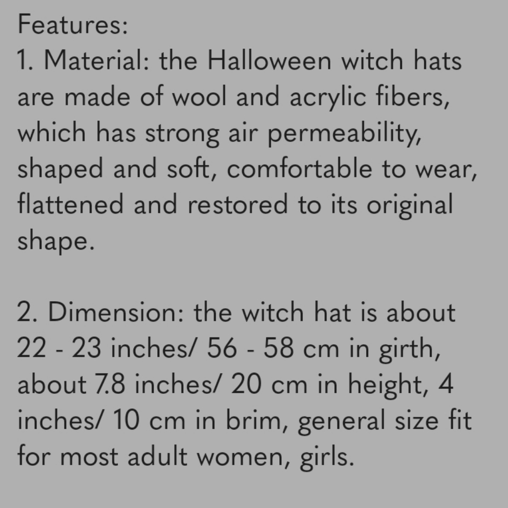 Black Witch Hat - Picture 4 of 4